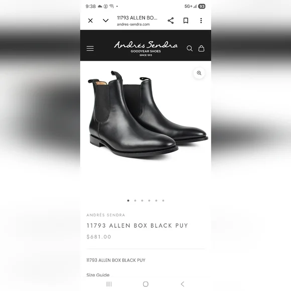 Adres Sendra Black Leather Chelsea Boots - Picture 8 of 12